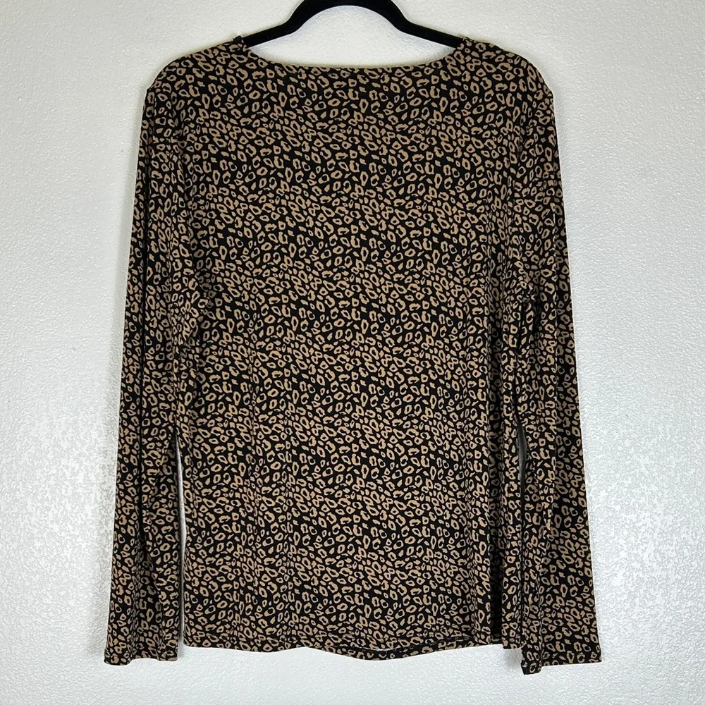 ADRIANNA PAPELL Animal Print Women’s‎ Blouse - Picture 3 of 11